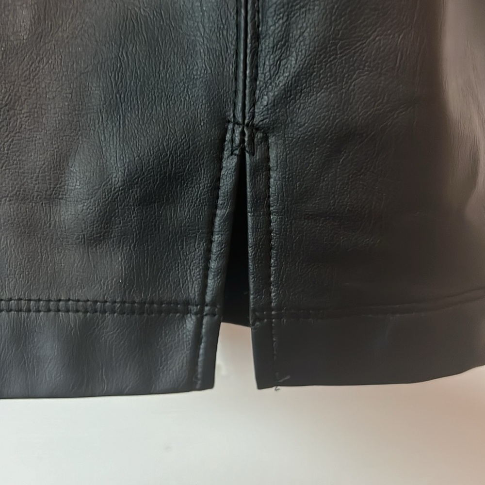 Free People Intimately Black Faux Leather Slip Dress SMALL - Picture 6 of 12